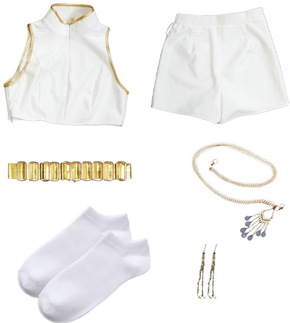 엘쏘 여성용 코스튬 케데헌 루미 화이트골드의상 골든무대 풀세트