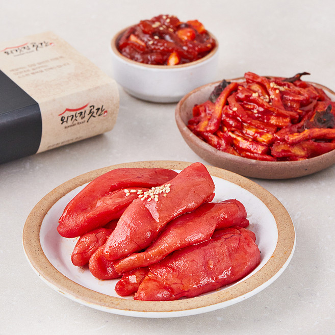 외갓집곳간 매일반찬 걱정 뚝 명란젓 200g + 낙지젓 200g + 무말랭이무침 200g, 1세트