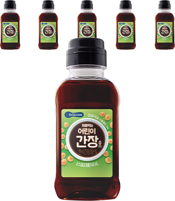 베베쿡 처음먹는 어린이 간장소스, 한식 간장, 145ml, 6개