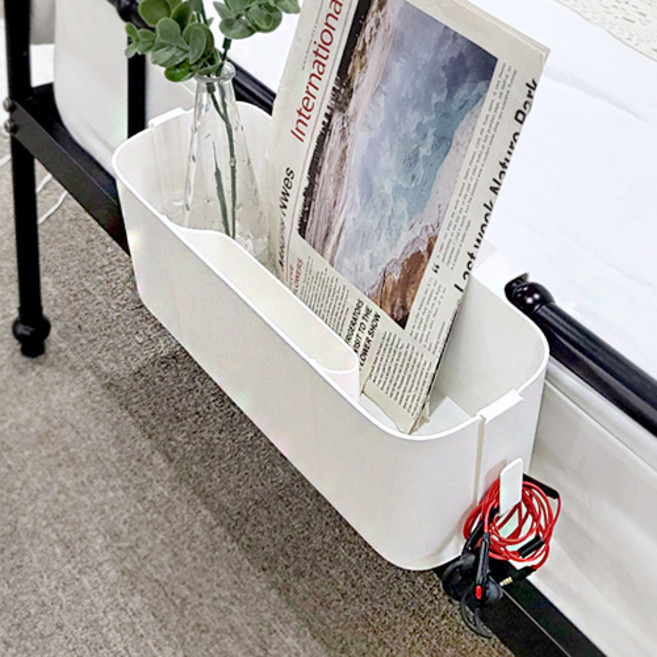 피키픽스 다용도 걸이형 수납 바구니, 화이트, 1개