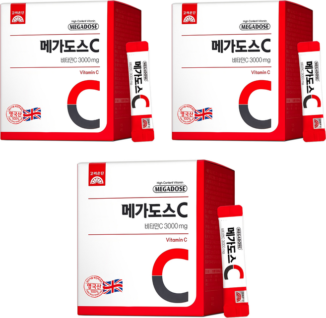 메가도스 비타민C 3000mg, 180g, 3개