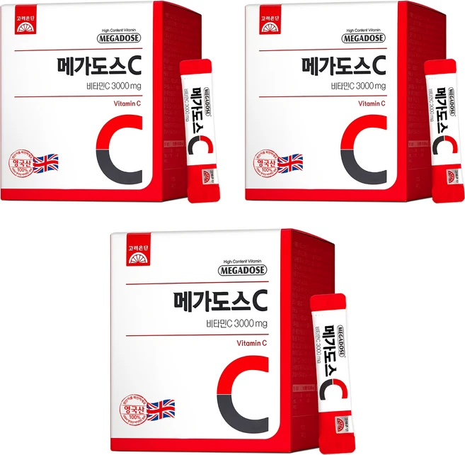 메가도스 비타민C 3000mg, 180g, 3개 - 쿠팡