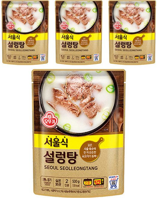 오뚜기 서울식 설렁탕, 500g, 4개