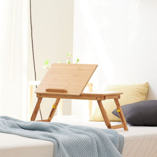 코시나 데일리 원목 침대 베드테이블, 네츄럴 브라운