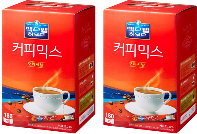 맥스웰하우스 커피믹스 오리지널, 11.8g, 180개입, 2개