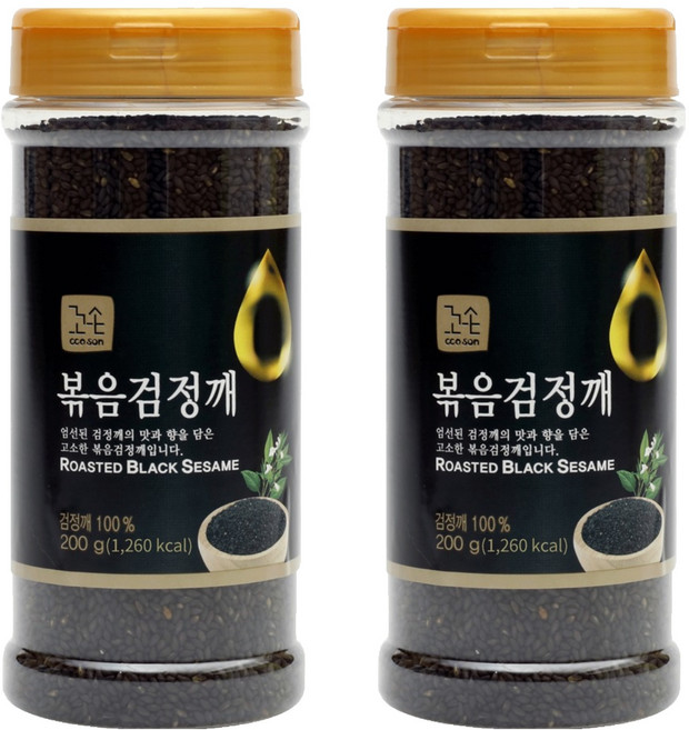 꼬손 볶음 검정깨, 200g, 2개