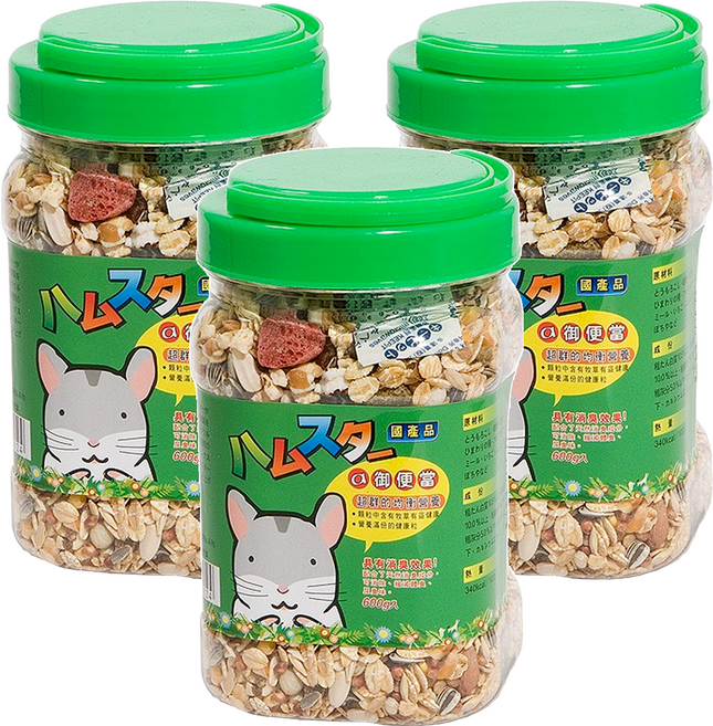 Canary 荷蘭鼠の御飯便當, 3桶, 600g