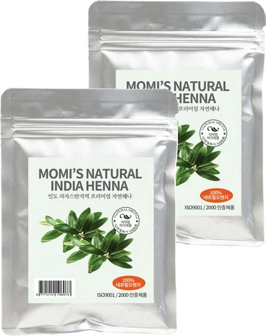 모미스 네츄럴 인디아 헤나 염색제 100g, 내츄럴오렌지, 2개 - 쿠팡