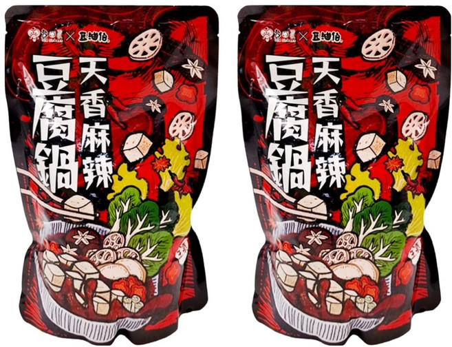 豆油伯 天香麻辣豆腐鍋 全素, 800g, 2包
