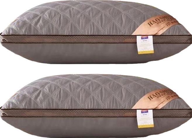 大升級7星抗菌防蟎枕頭, 網邊灰色, 2個