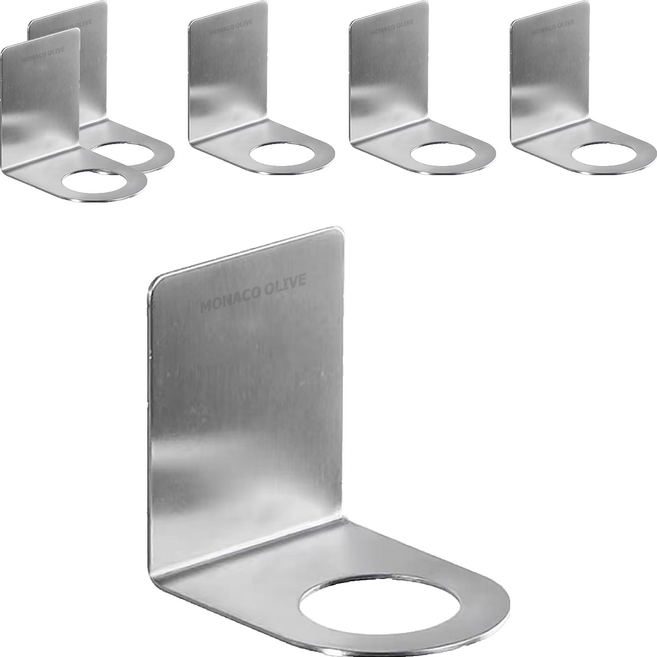 모나코올리브 모브 스텐 샴푸린스 홀더, 실버, 6개
