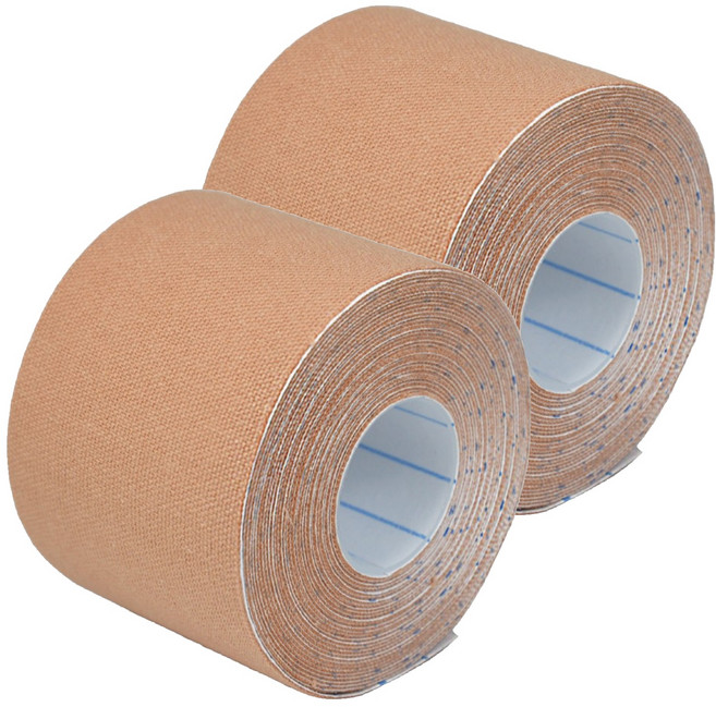 YASCO 昭惠 彈性運動貼布 5cm x 4.5m 2吋 膚色, 1捲, 2盒