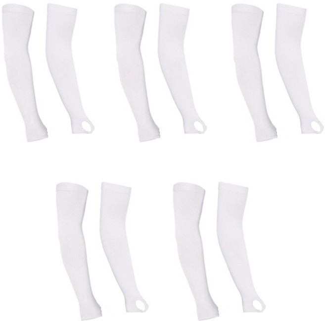 기어엑스 무봉제 손등 덮개 쿨토시 5세트, 화이트