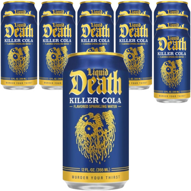 LiquidDeath 殺手級可樂風氣泡水, 355ml, 12個