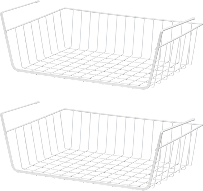 comet 廚房櫃內下掛式置物架, 白色, 2個