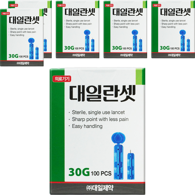 대일제약 란셋 일회용 채혈침 30G, 6개, 100개입