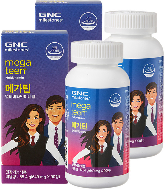 GNC 메가틴 멀티비타민 미네랄, 90정, 2개
