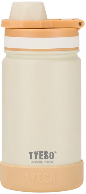 TYESO 泰碩 304不鏽鋼便攜兒童保溫水壺, 1個, 暖霧橙, 420ml