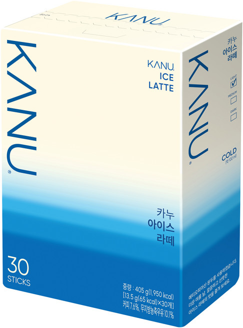 KANU 冰即溶拿鐵, 13.5g, 30條, 1盒