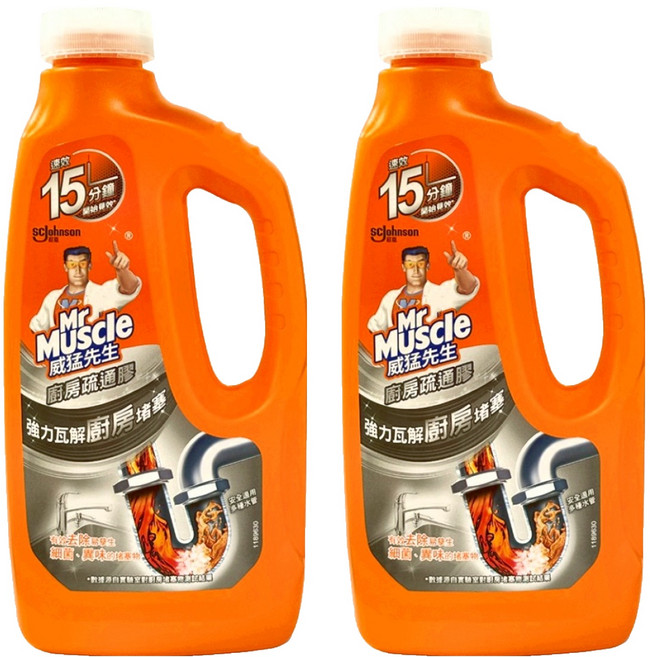 Mr Muscle 威猛先生 廚房強力疏通膠, 960ml, 2瓶