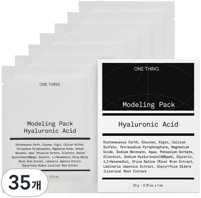 원씽 히알루론산 모델링 팩 20g, 35개, 1개입