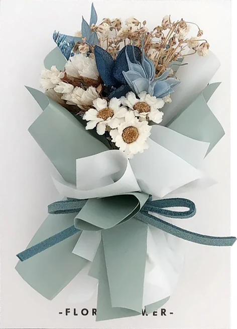 Flora Flower乾燥花卡片系列 - 牛油果綠, 1個