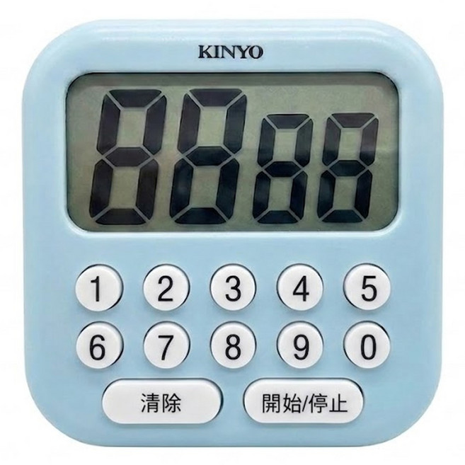 Kinyo 電子式多按鍵正倒數計時器, 電子式 青色, 1入