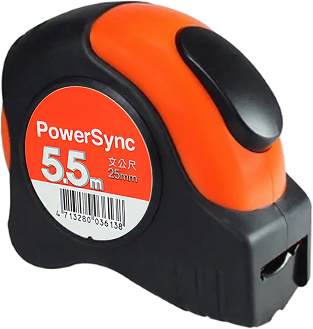 PowerSync 群加 自動剎車文公捲尺 WQA-001, 5.5m, 1個