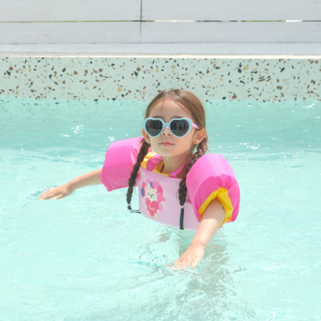 나이비 유아용 물놀이 암링자켓, 핑크, 1개