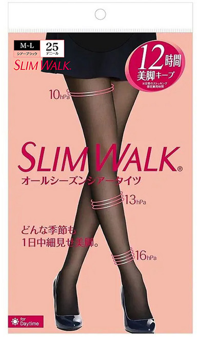 Slimwalk 壓力透膚褲襪 25丹尼 日本製造