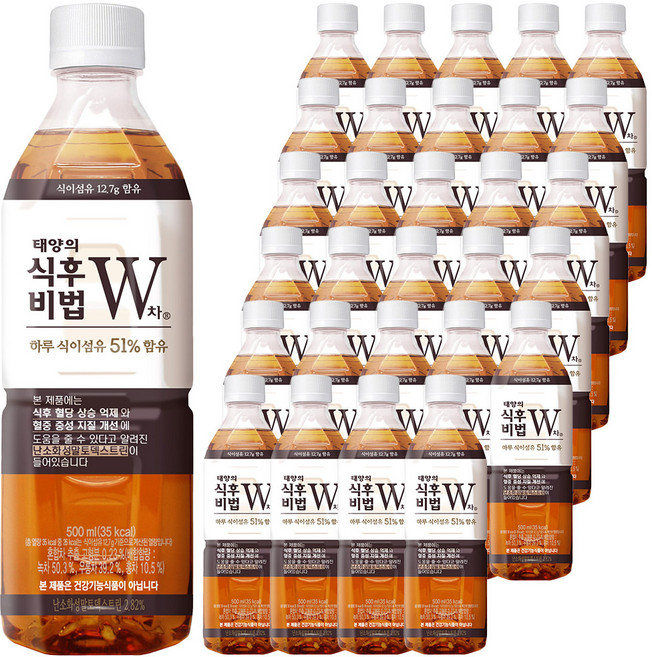 태양의식후비법W차, 500ml, 72개