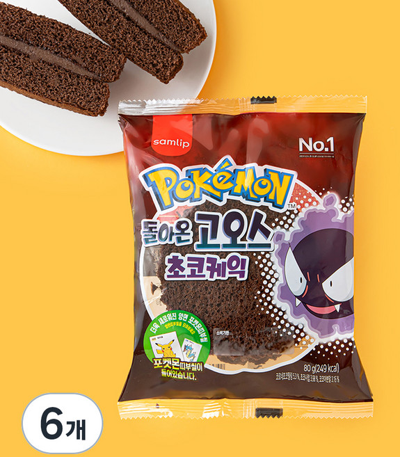 삼립 돌아온 고오스 초코 케익, 80g, 1개입, 6개