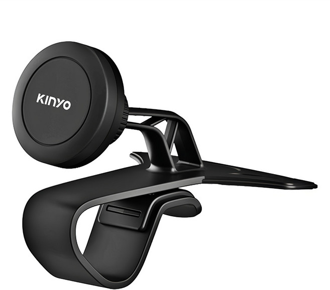 Kinyo 磁吸式儀表板手機架 78 x 82 x 120mm 65g, 磁吸式 黑色, 1個