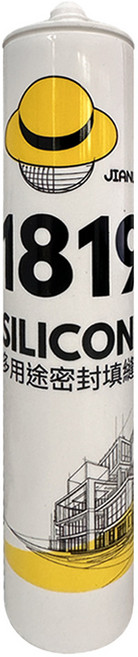 多用途密封填縫劑 1819 SILICONE 淺灰2 300ml, 1瓶