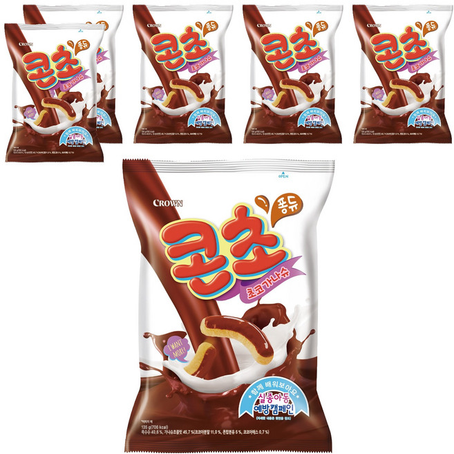 크라운 콘초 초코가나슈, 135g, 6개