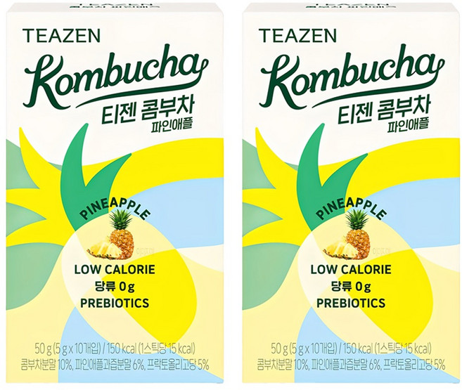 TEAZEN 茶禪 康普茶沖泡飲 鳳梨口味, 5g, 10條, 2盒