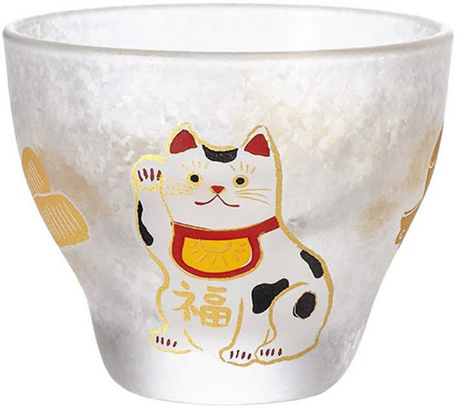 ADERIA GLASS 招財招福清酒杯, 招財貓, 1個