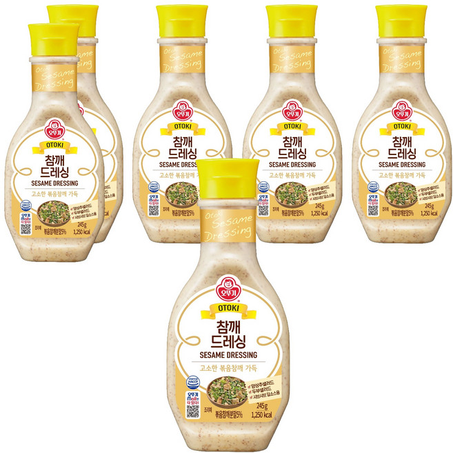 오뚜기 참깨 드레싱, 245g, 6개