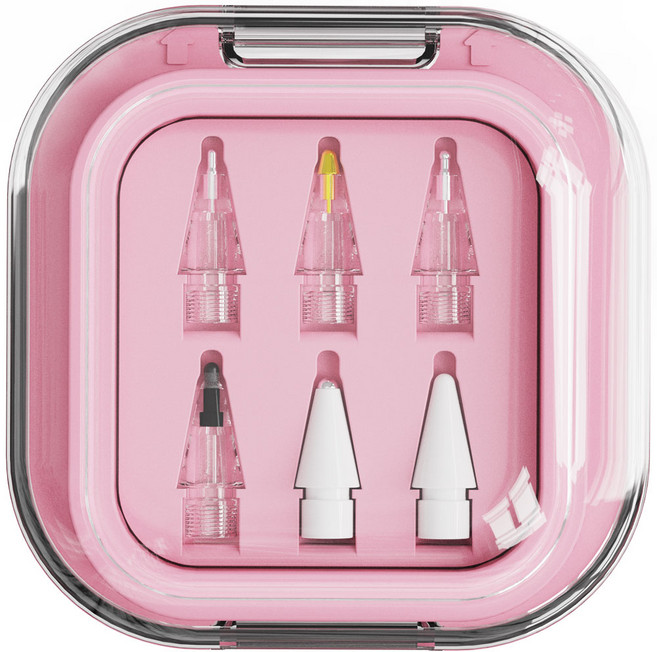 누아트 애플펜슬 호환 교체용 데일리팩 펜촉 6종 세트, 핑크, 1세트