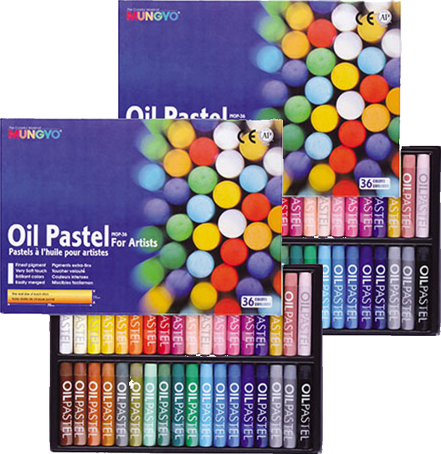 문교 오일 파스텔 지함 MOP-36, 36색, 2세트
