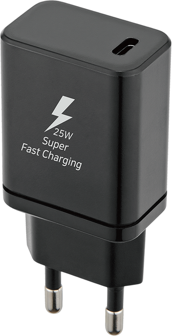 PD25W C타입 초고속 충전기 케이블 미포함, 블랙, 1개