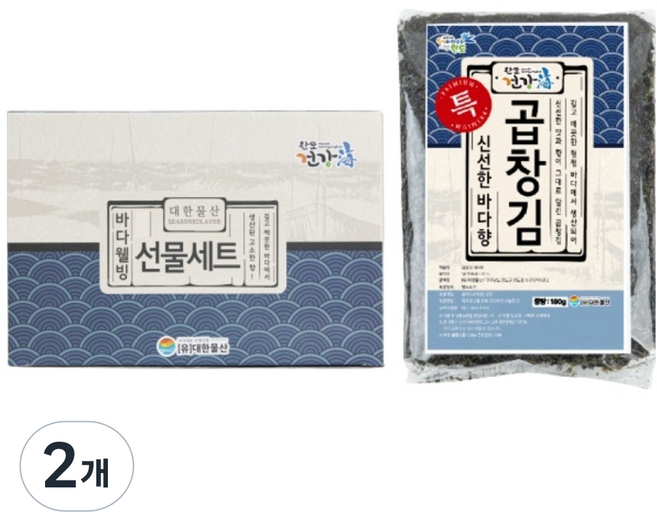 완도건강해 곱창김 50p, 180g, 2개