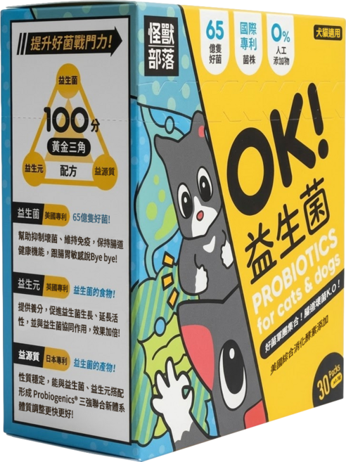 LitoMON 怪獸部落 OK益生菌 30包入, 腸道健康/乳酸菌, 30入, 1盒