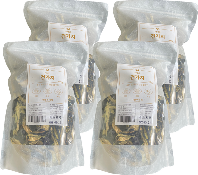 나물투데이 건가지, 100g, 4개