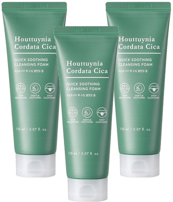 토니모리 어성초 시카 퀵수딩 클렌징폼, 3개, 150ml