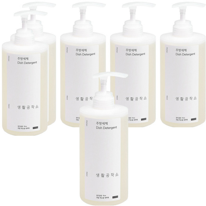 생활공작소 주방세제 쌀뜨물향, 750ml, 6개