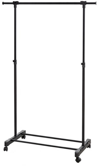 ikloo 宜酷屋 台製時尚單桿延伸曬衣架, 黑色