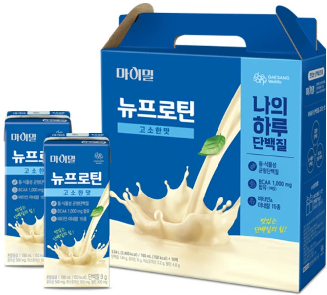 마이밀 정품 뉴프로틴 고소한맛, 190ml, 16개 - 쿠팡