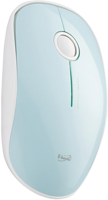 E-books 超手感靜音1600CPI無線滑鼠 60g, M42, Light Blue