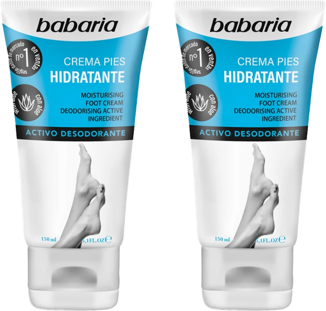 Babaria 保濕護足霜 - 適用於長時間久站、運動後, 150ml, 1條, 2條